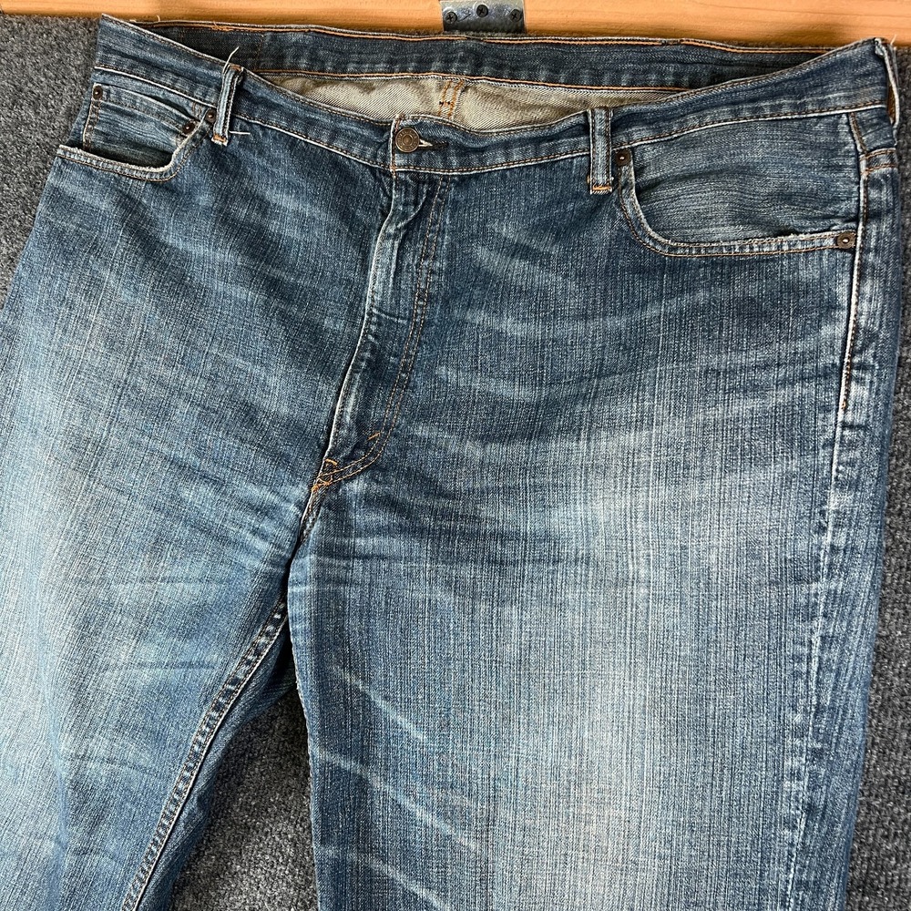 Levi's 550 Jeans Men 46x31.5 Blue Denim Cotton Mid Rise Relaxed Fit Straight Leg